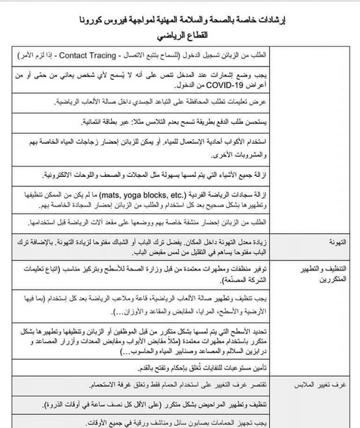  القطاع الرياضي