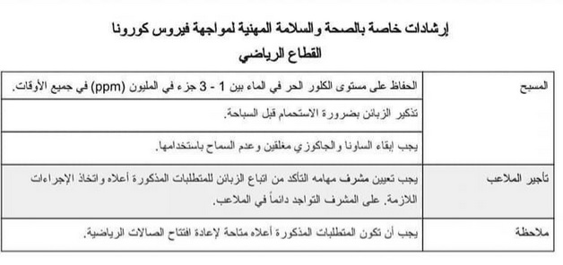  القطاع الرياضي