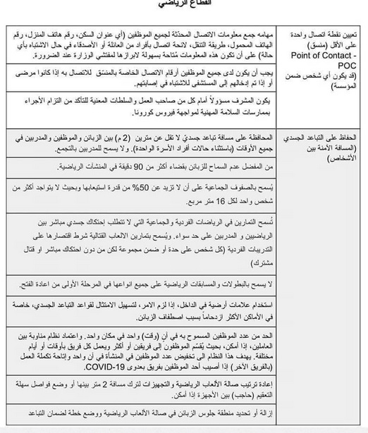 القطاع الرياضي