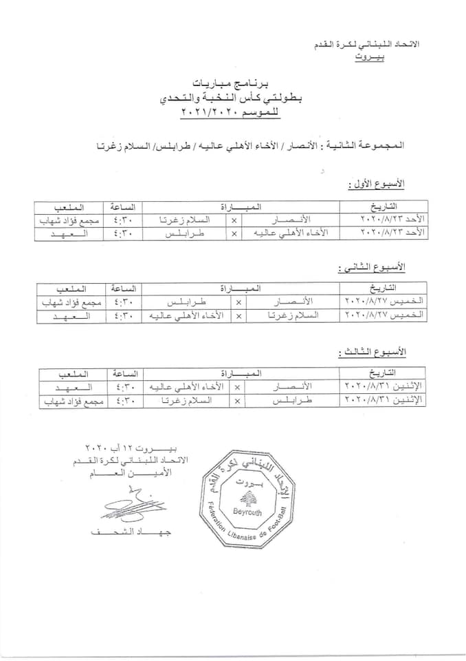 برنامج جديد لبطولتي كأس النخبة والتحدي في كرة القدم 