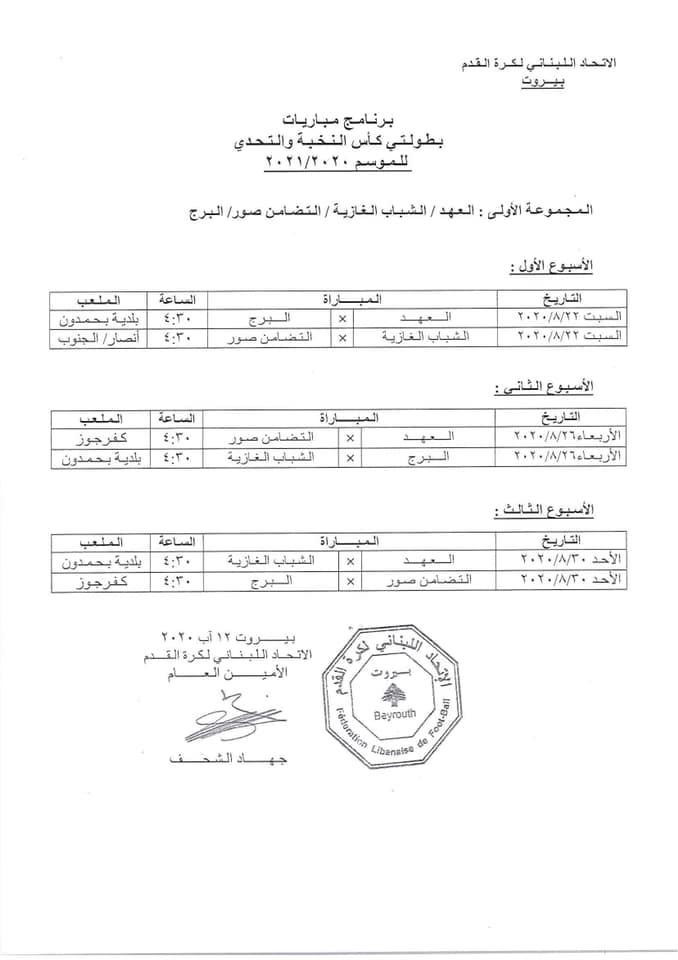 برنامج جديد لبطولتي كأس النخبة والتحدي في كرة القدم 