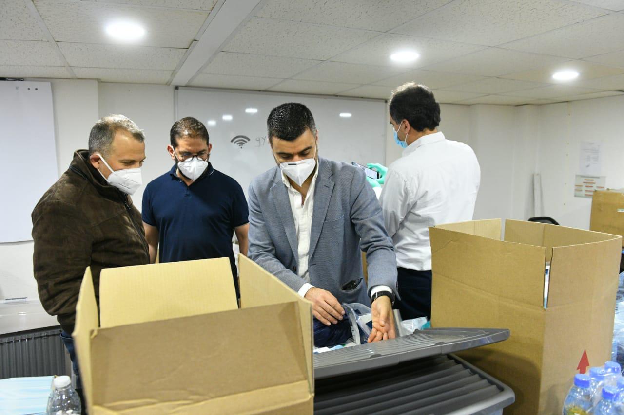 باسيل يفتتح نفقاً خاصاً للتعقيم في ميرنا الشالوحي ويتفقد توضيب المساعدات