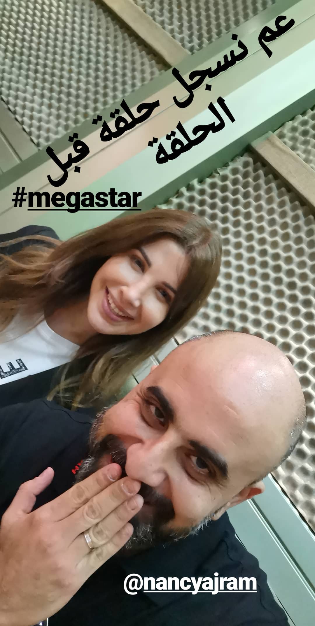 هشام حداد برفقة نانسي عجرم في الاستديو