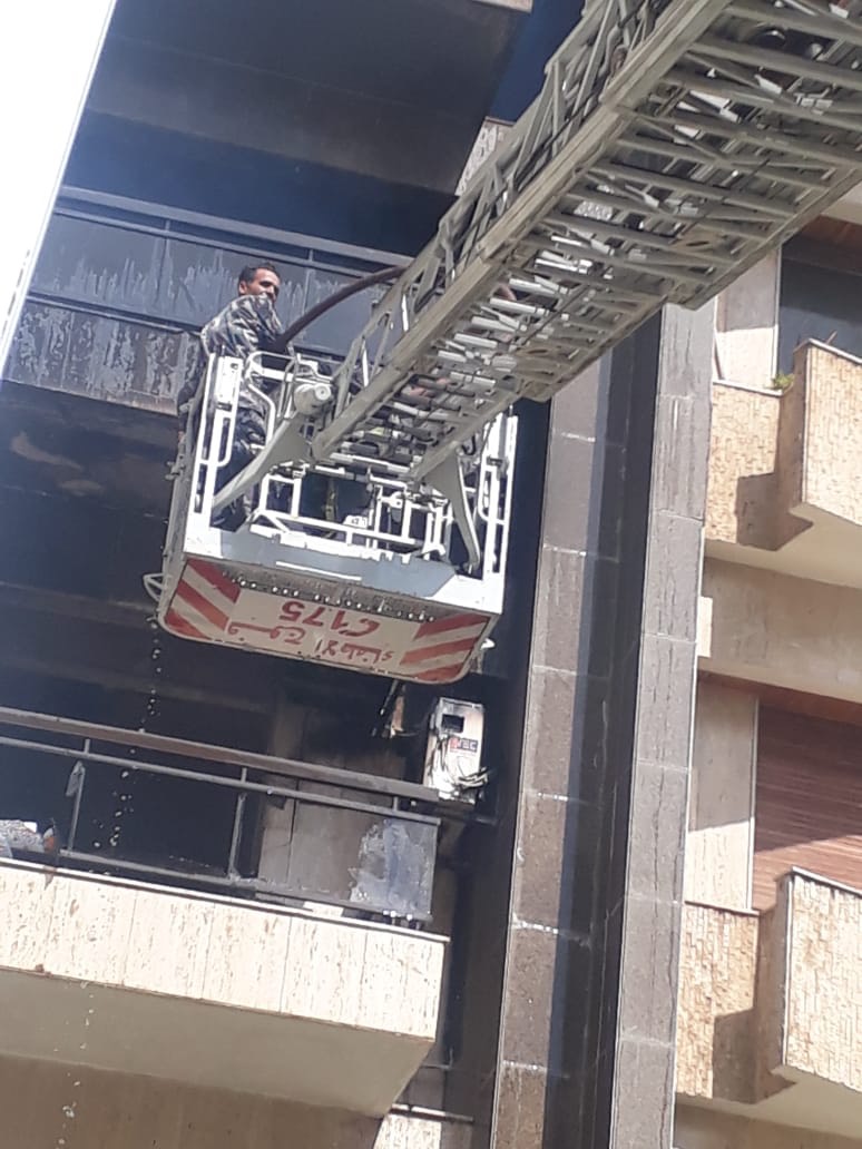  حريق في منطقة الحمراء 