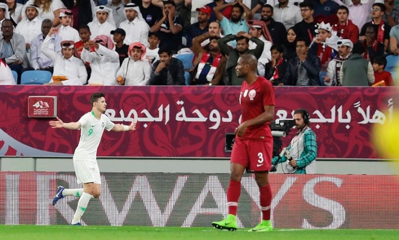صور من مباراة قطر والسعودية