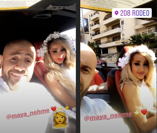 شهر عسل غير تقليدي لمايا نعمة وزوجها.. إليكم تفاصيل الساعات الّتي تلت زواجهما
