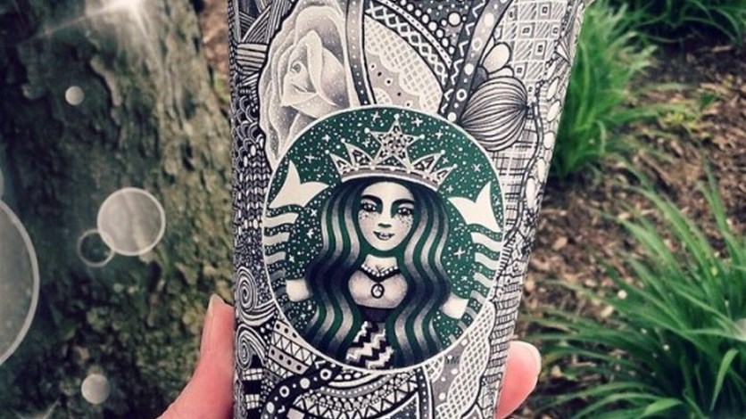 PHOTOS Artist Turns Starbucks Coffee Cups Into Creative Art Works PHOTOS Artist Turns Starbucks Coffee Cups Into Creative Art Works