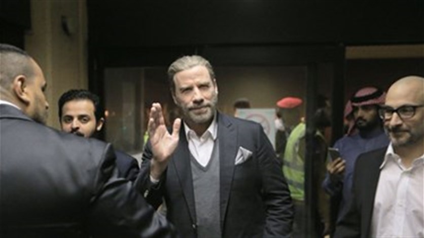 Actor John Travolta arrives in Saudi Arabia