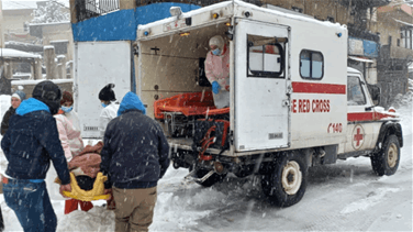 Roads blocked by snow, woman gives birth in ambulance