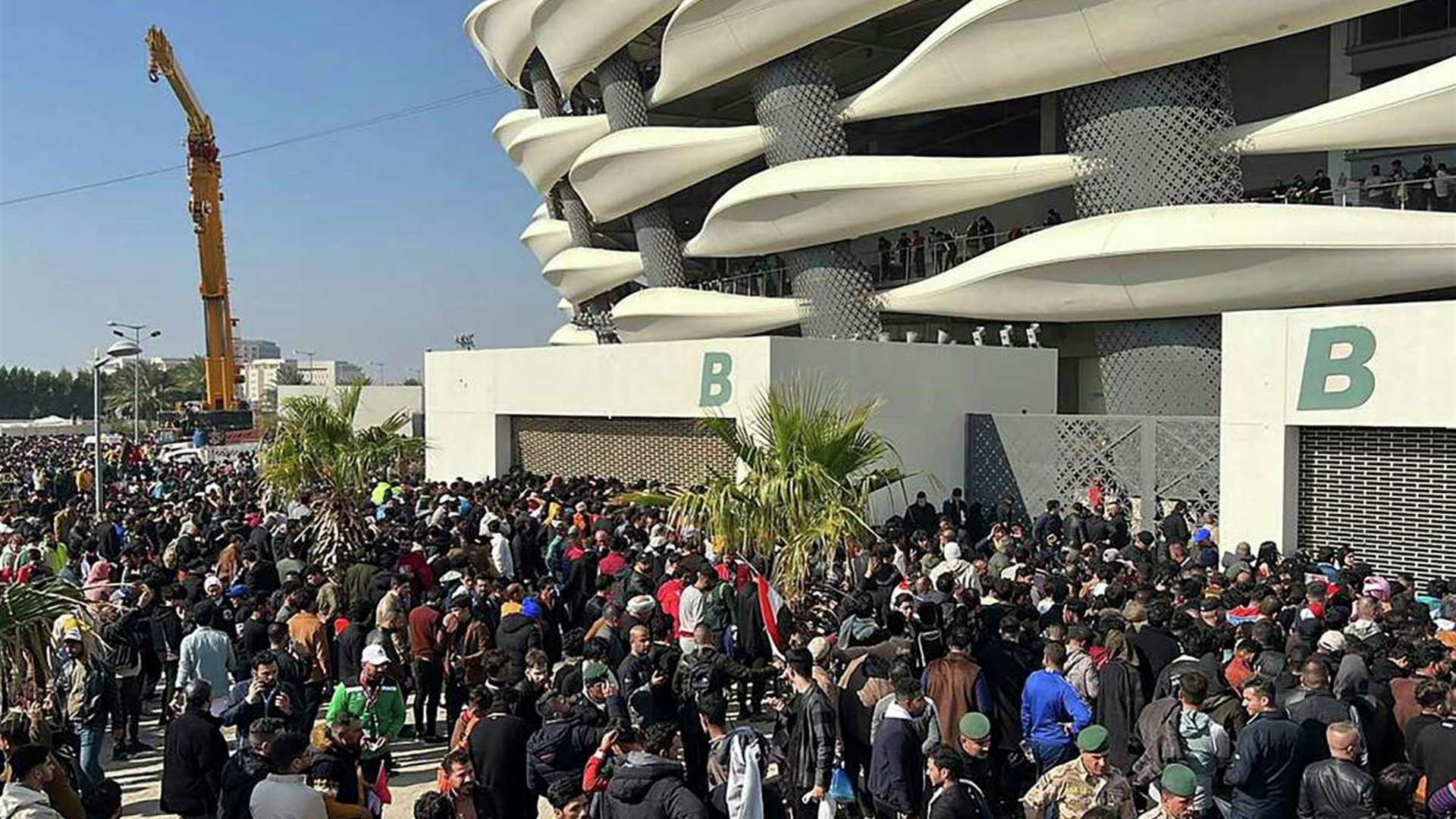 Stampede near soccer stadium in Iraq&#39;s Basra kills one, dozens injured