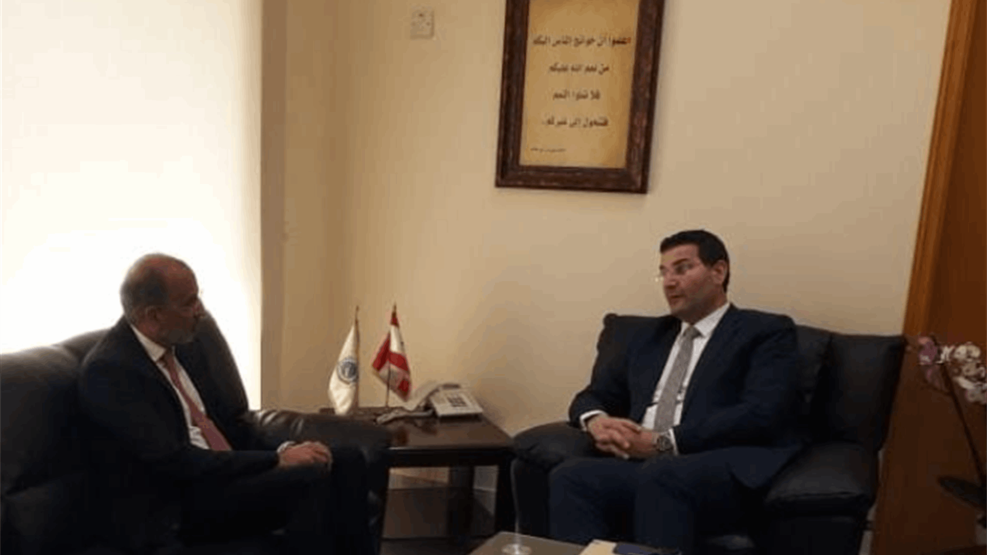 الحاج حسن استقبل سفير سلطنة عمان ومنسق الشؤون الإنسانية للأمم المتحدة المقيم في لبنان
