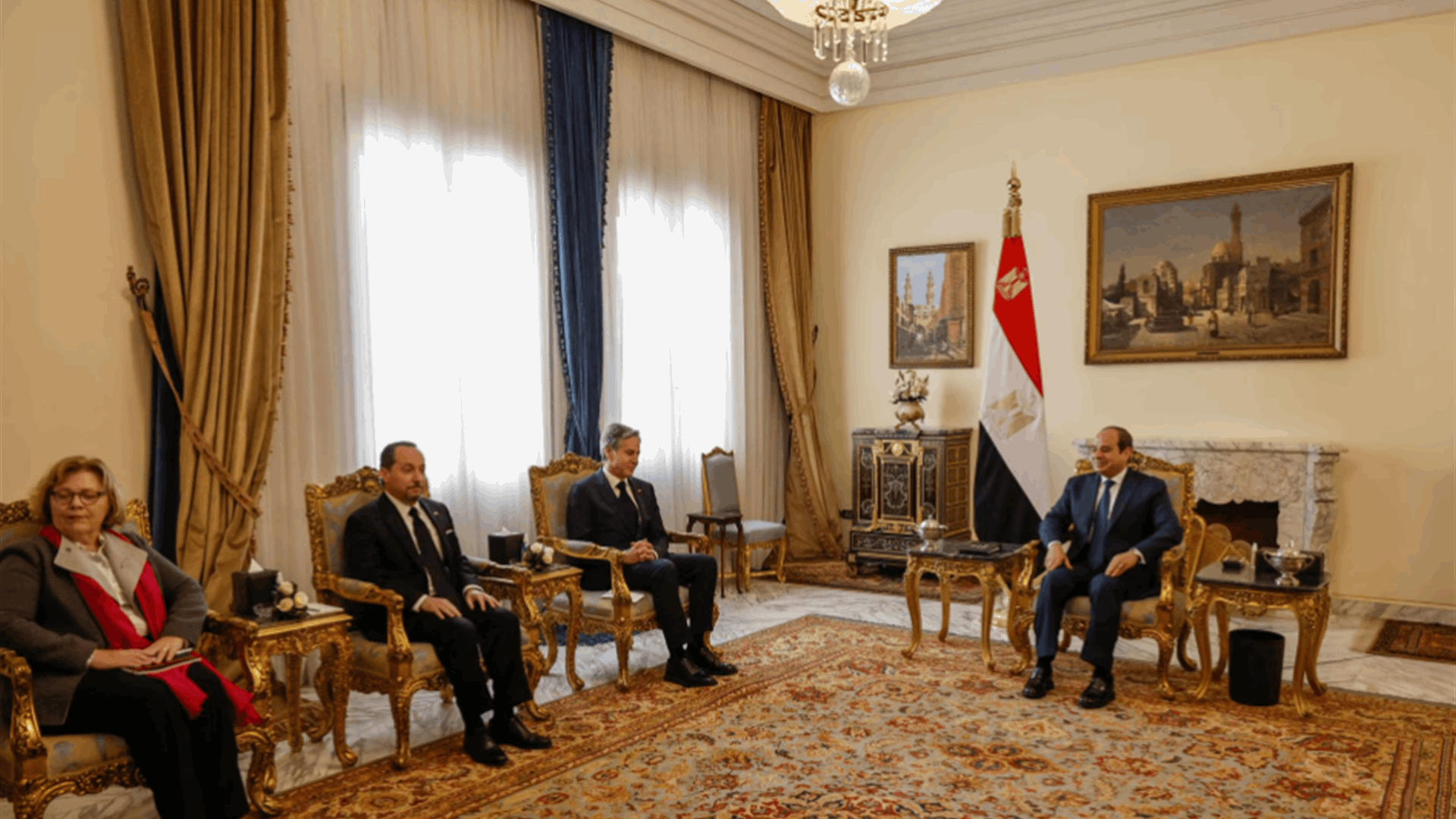 Blinken discusses Mideast tensions with Egypt's Sisi on first leg of tour