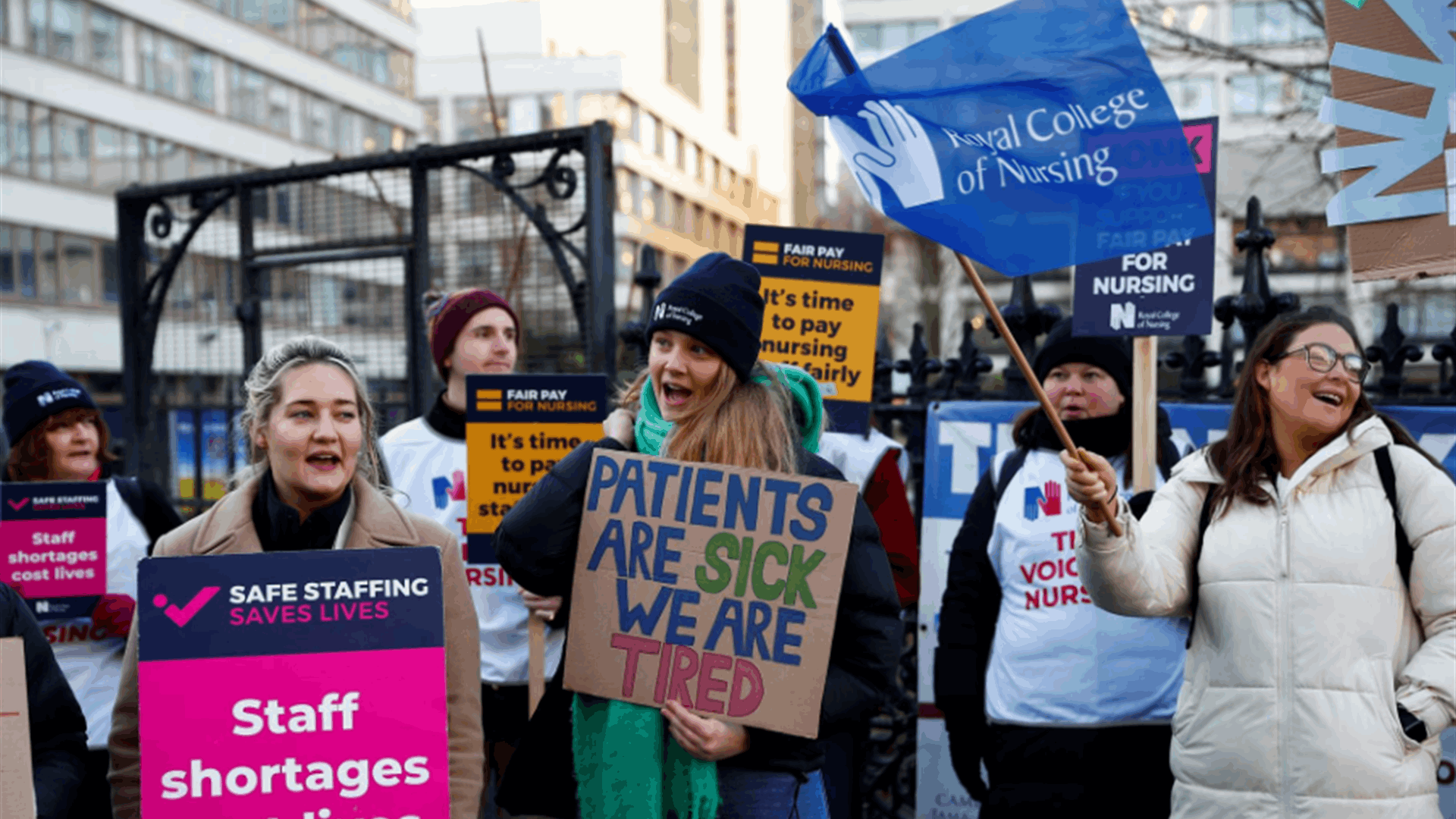 British workers stage largest strike in history of health service