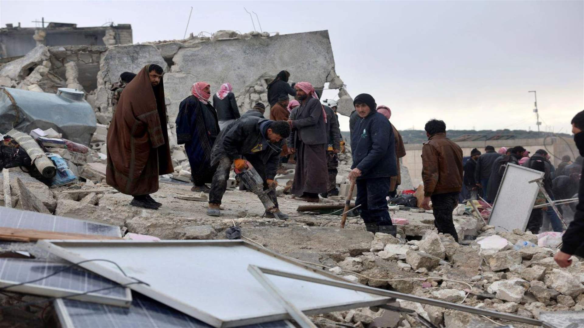 ارتفاع حصيلة قتلى الزلزال في تركيا وسوريا 
