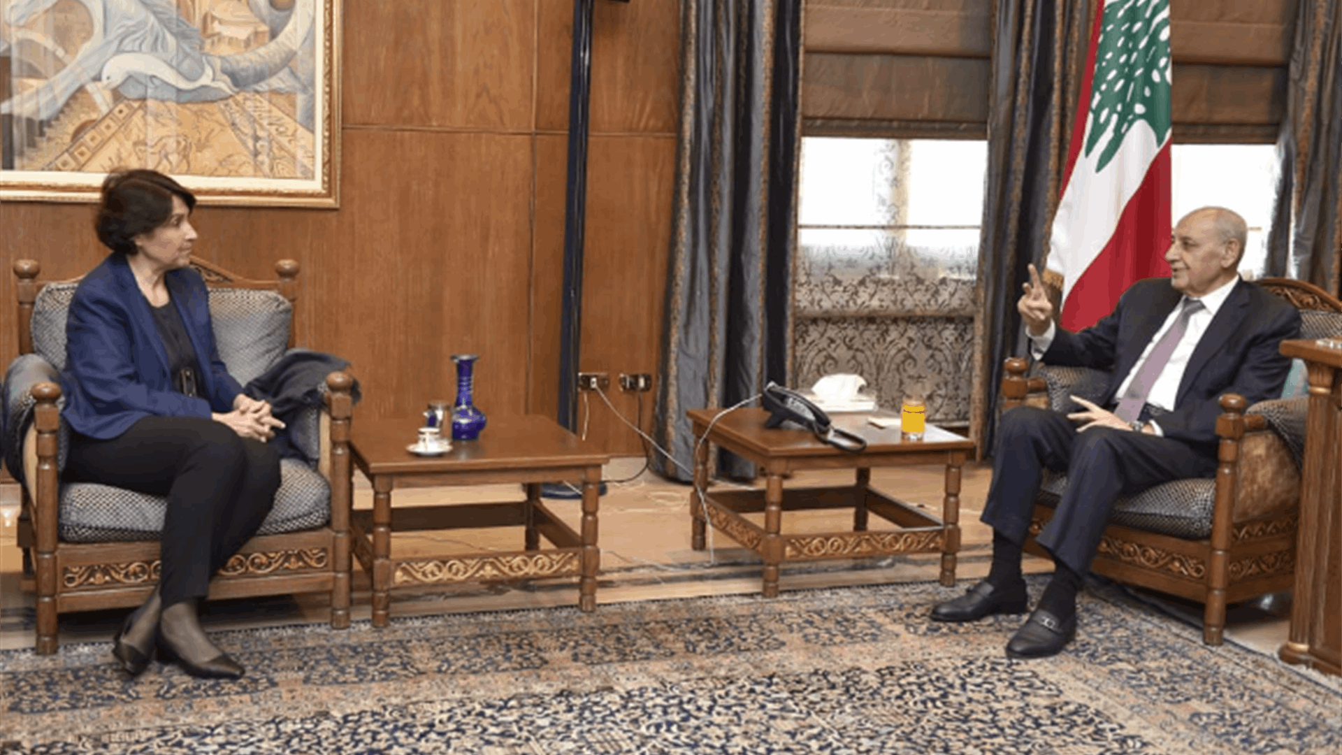 بري استقبل السفيرة الفرنسية وبحثا في الاوضاع العامة