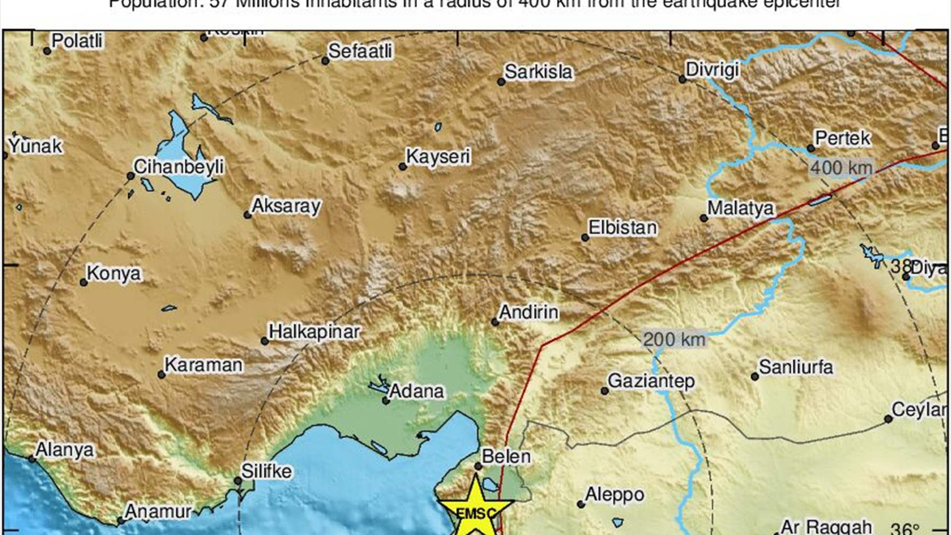 6.3 magnitude earthquake on Syrian-Turkish border felt across Lebanon