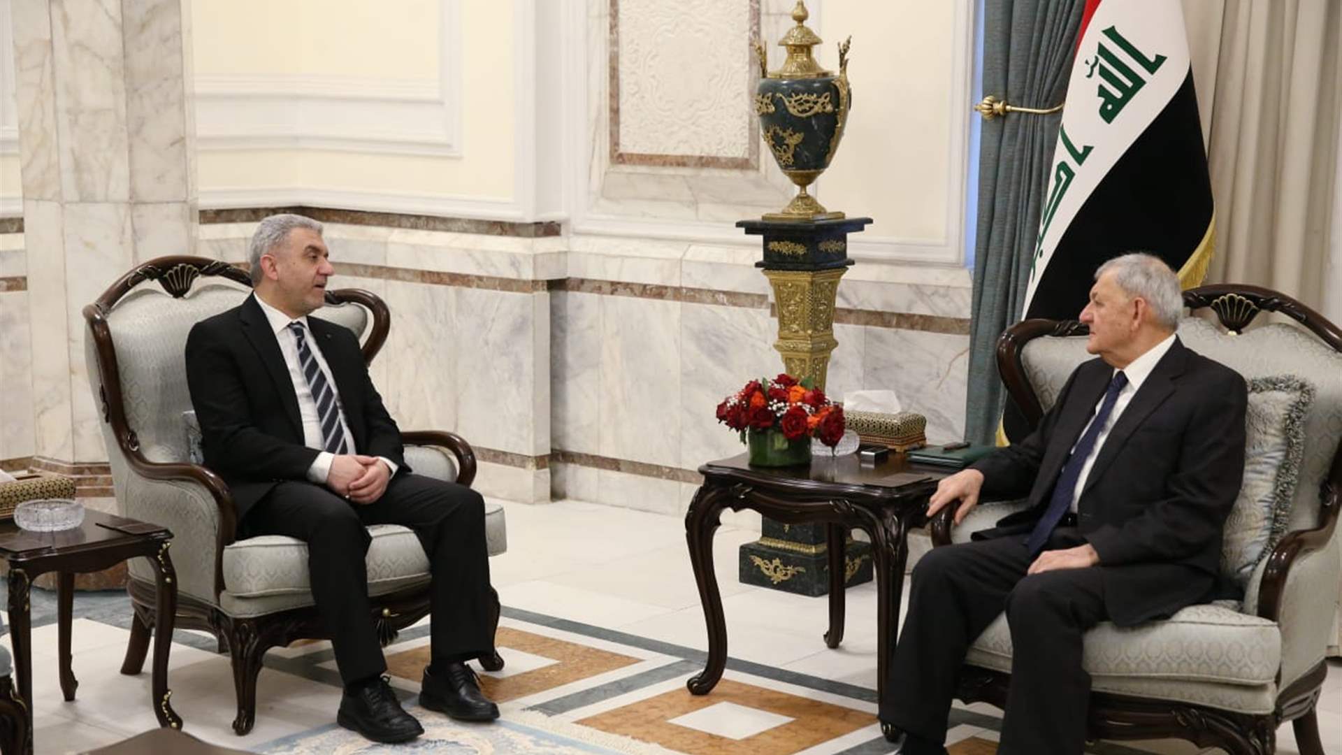 رئيس الجمهورية العراقي بعد لقائه بيرم: العراق يقف إلى جانب لبنان