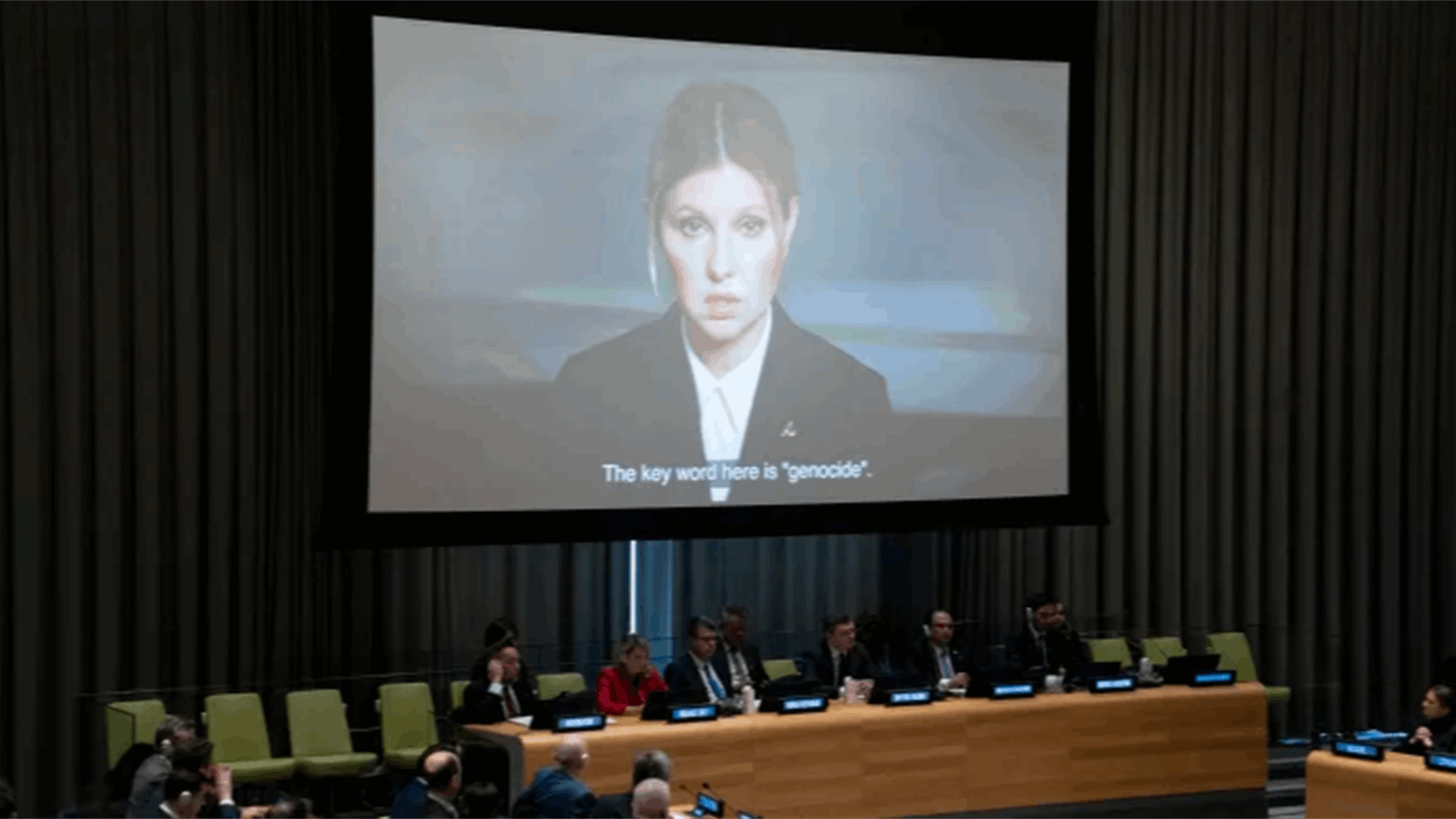 Ukraine first lady cites rights violations, urges tribunal