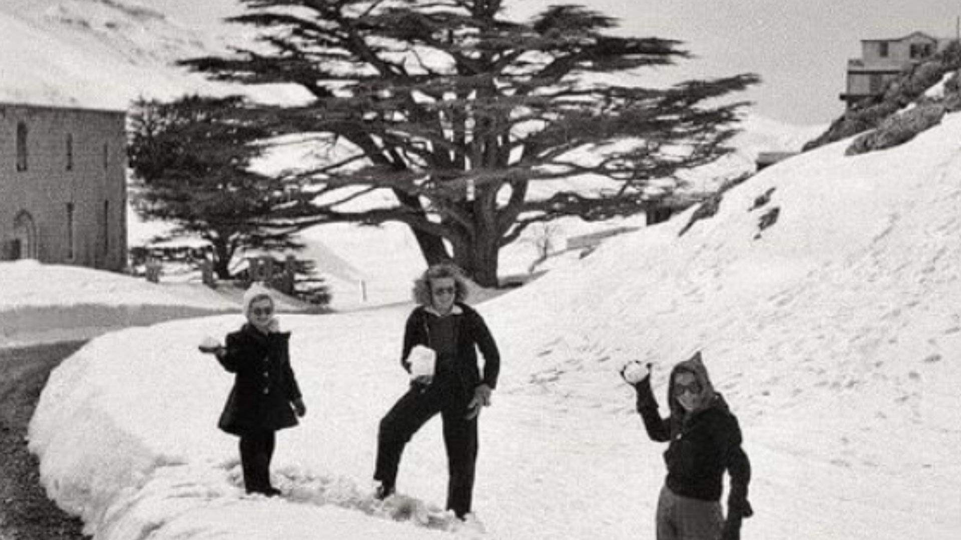 Vintage photos show winter days in old Lebanon