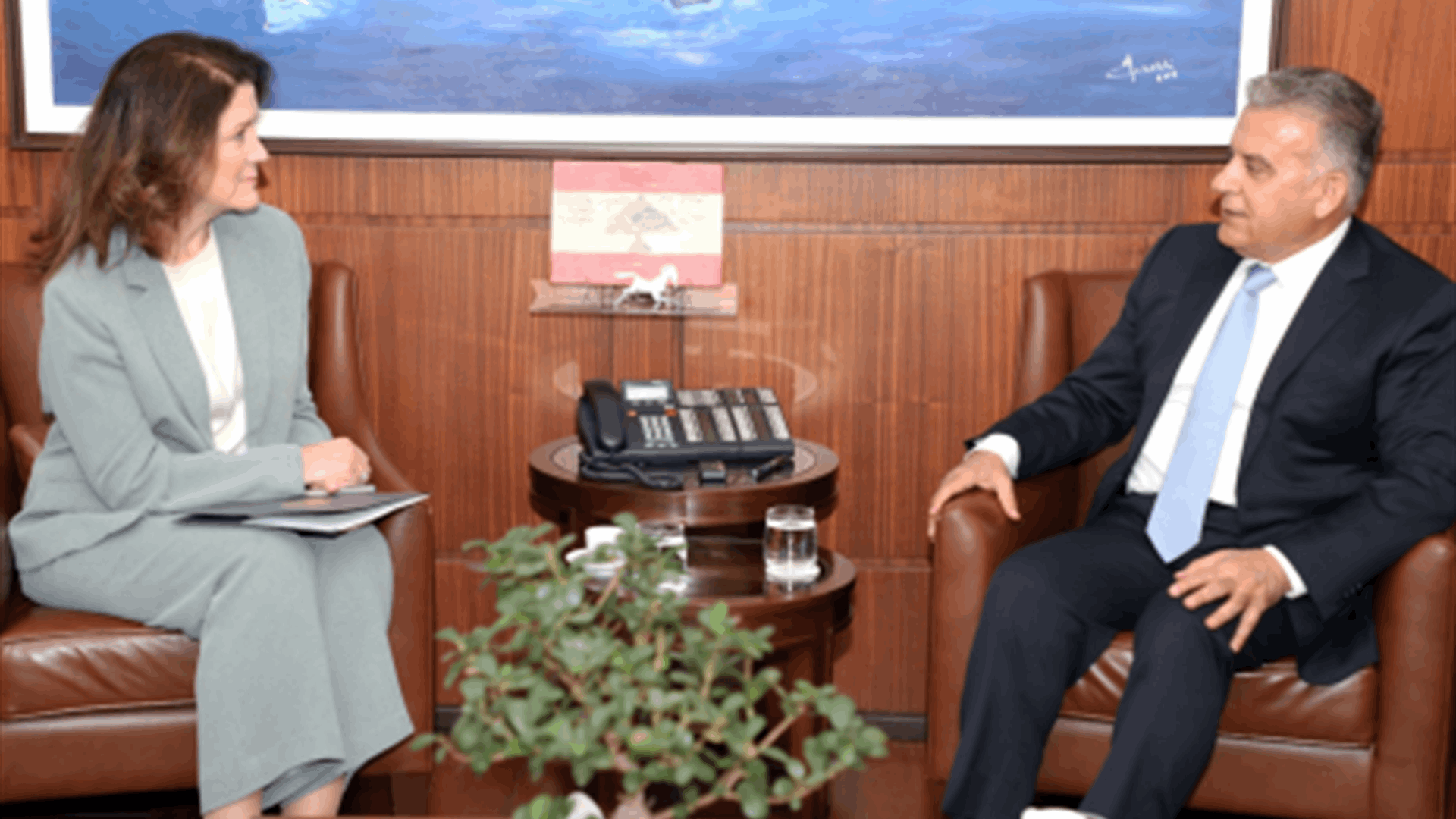 اللواء ابراهيم التقى شيا والمنسقة الخاصة للأمم المتحدة في لبنان.. وهذا ما تم البحث فيه 