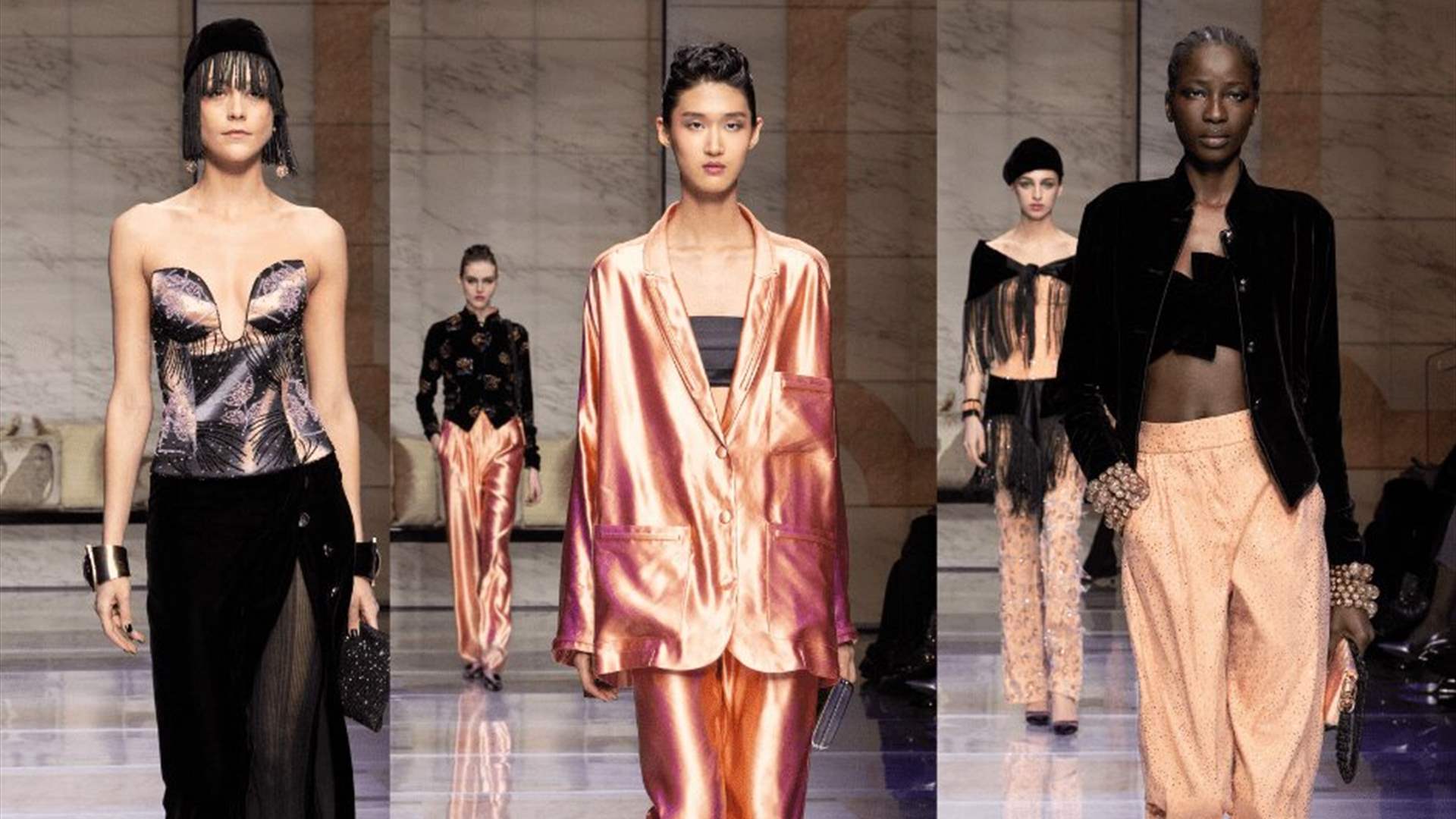 جورجيو أرماني يقدم مجموعة خريف وشتاء 2023 في أسبوع الموضة في ميلانو... وهكذا كانت التصاميم!