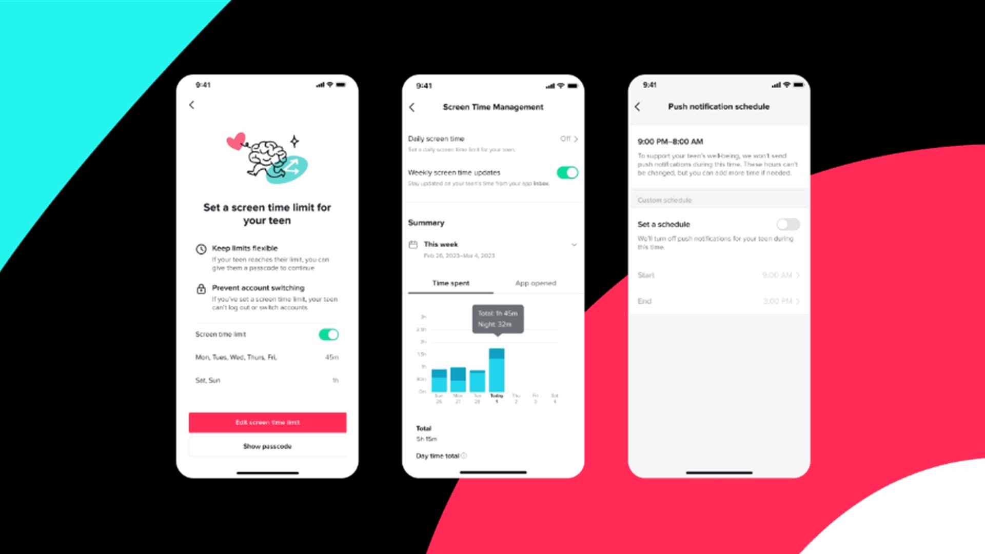 TikTok rolls out new screen time controls, adds new default settings for teens and expands Family Pairing