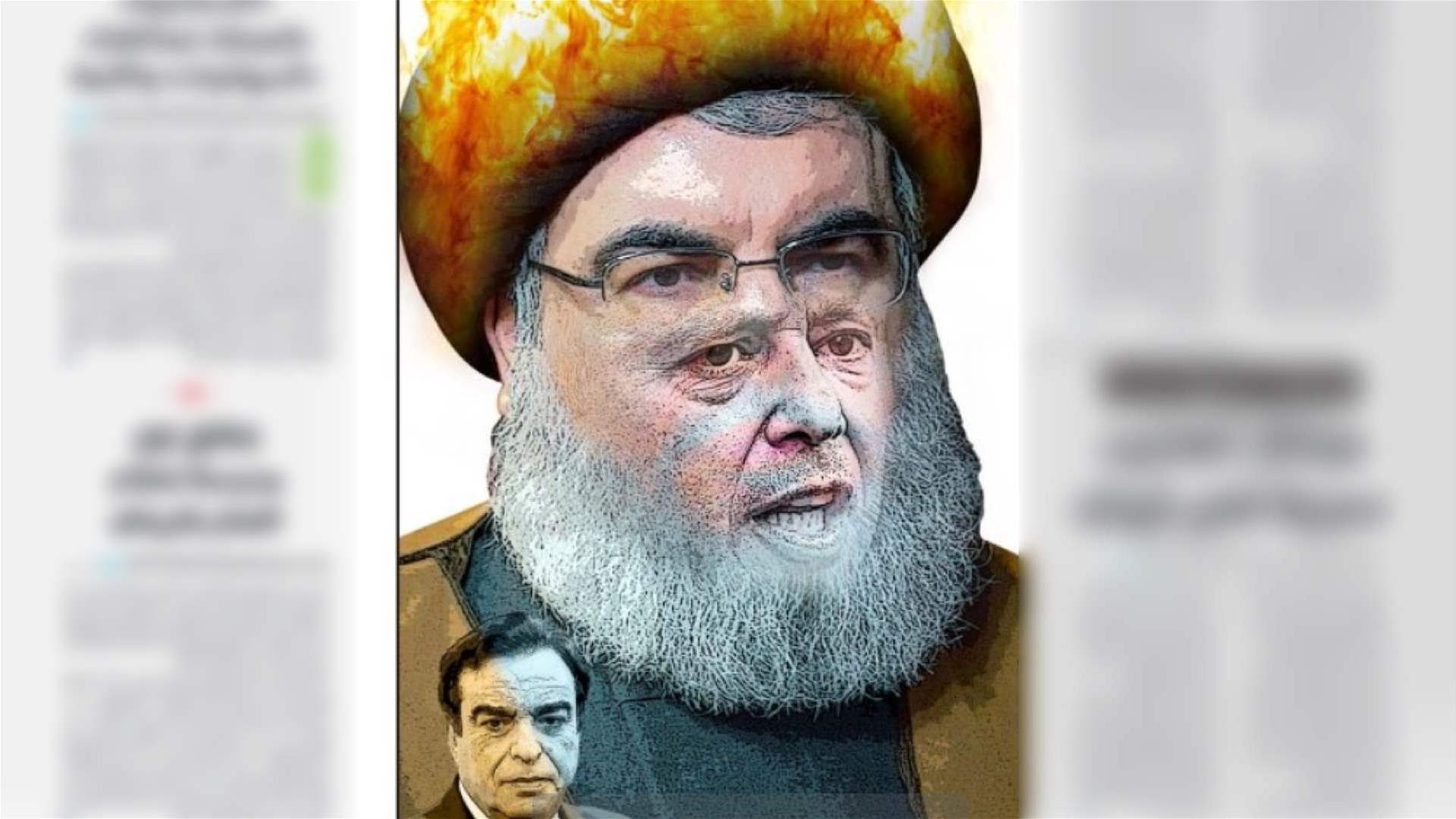 Saudi newspaper Okaz features controversial image, headlines of Nasrallah, Frangieh following presidential candidacy
