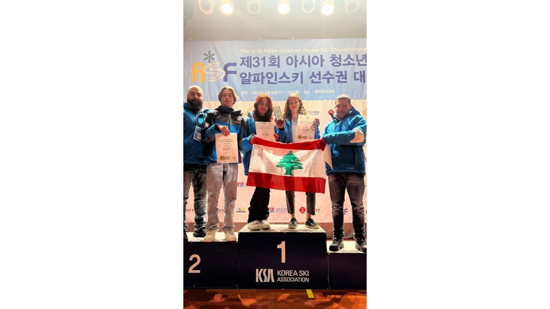 Lebanon achieves third place at Asian Children Alpine Ski Championship   