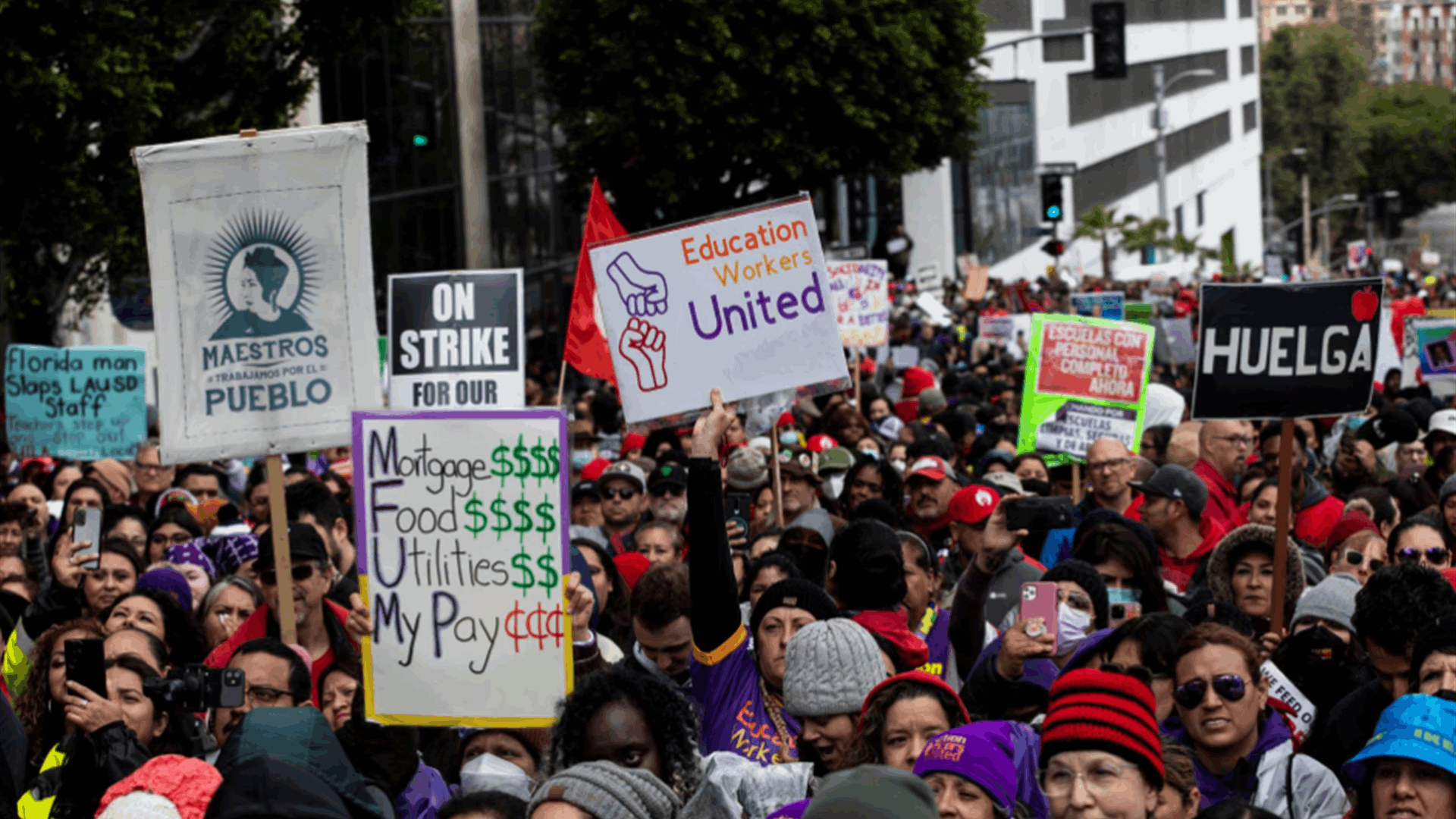 Los Angeles education strike cancels school for 420,000 students