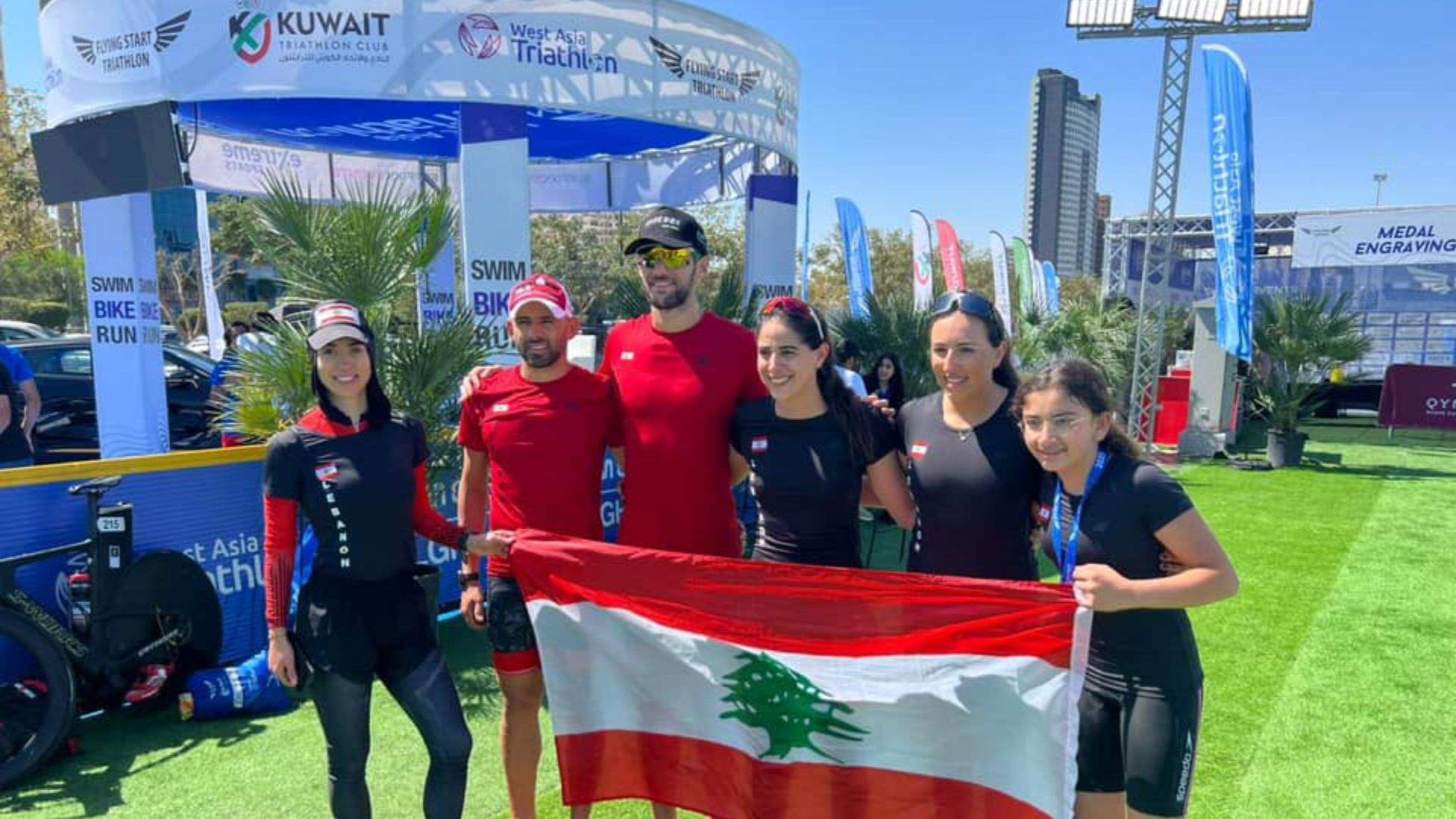 Two Lebanese athletes topped West Asian Triathlon Championship in Kuwait 