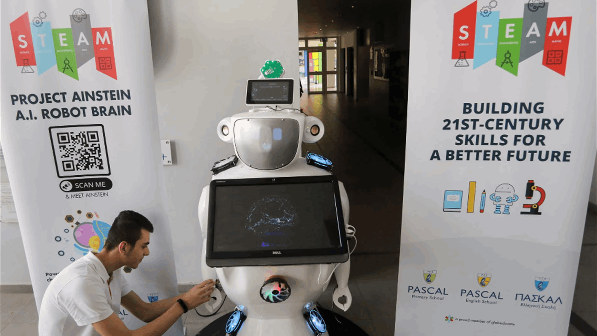 Hello AInstein! Robot with ChatGPT shakes up Cyprus classrooms