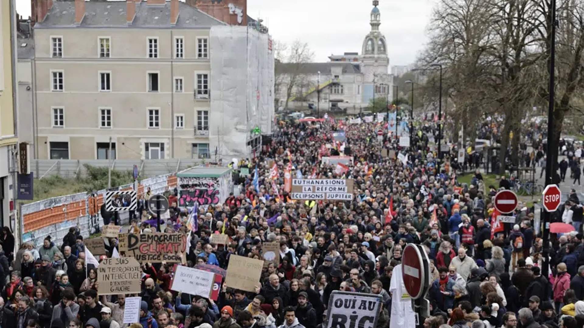 Protests again grip France but Macron not backing down 