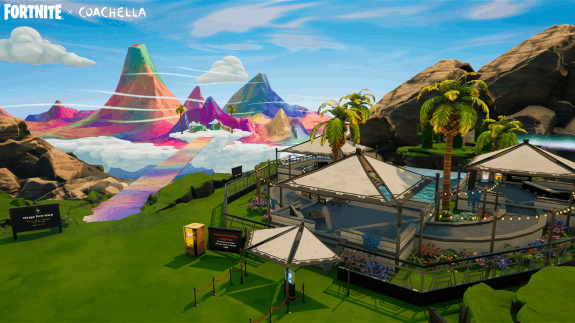 Fortnite players are getting a new Coachella-themed destination