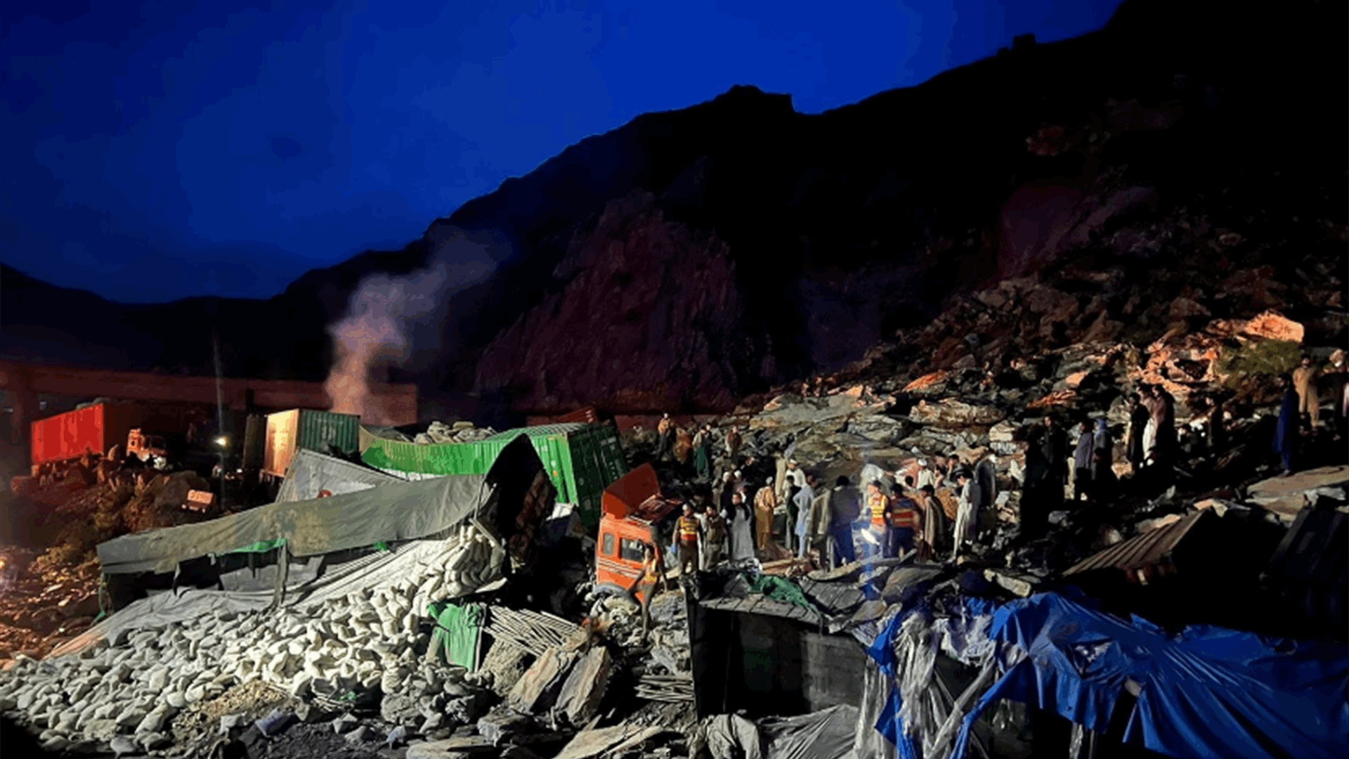 Landslide in Pakistans Khyber Pass buries trucks, kills at least two
