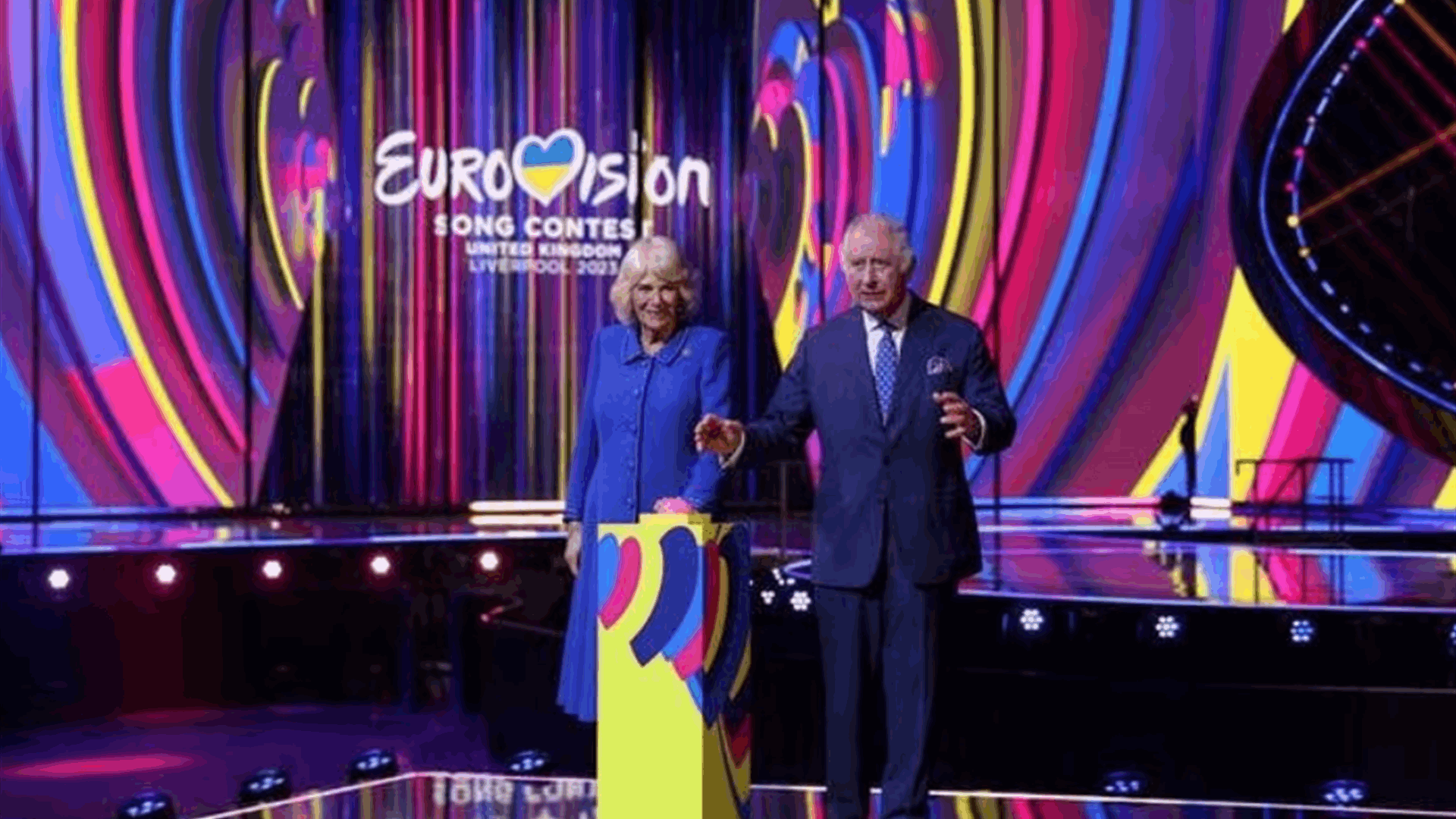Britain's King Charles unveils Eurovision competition stage