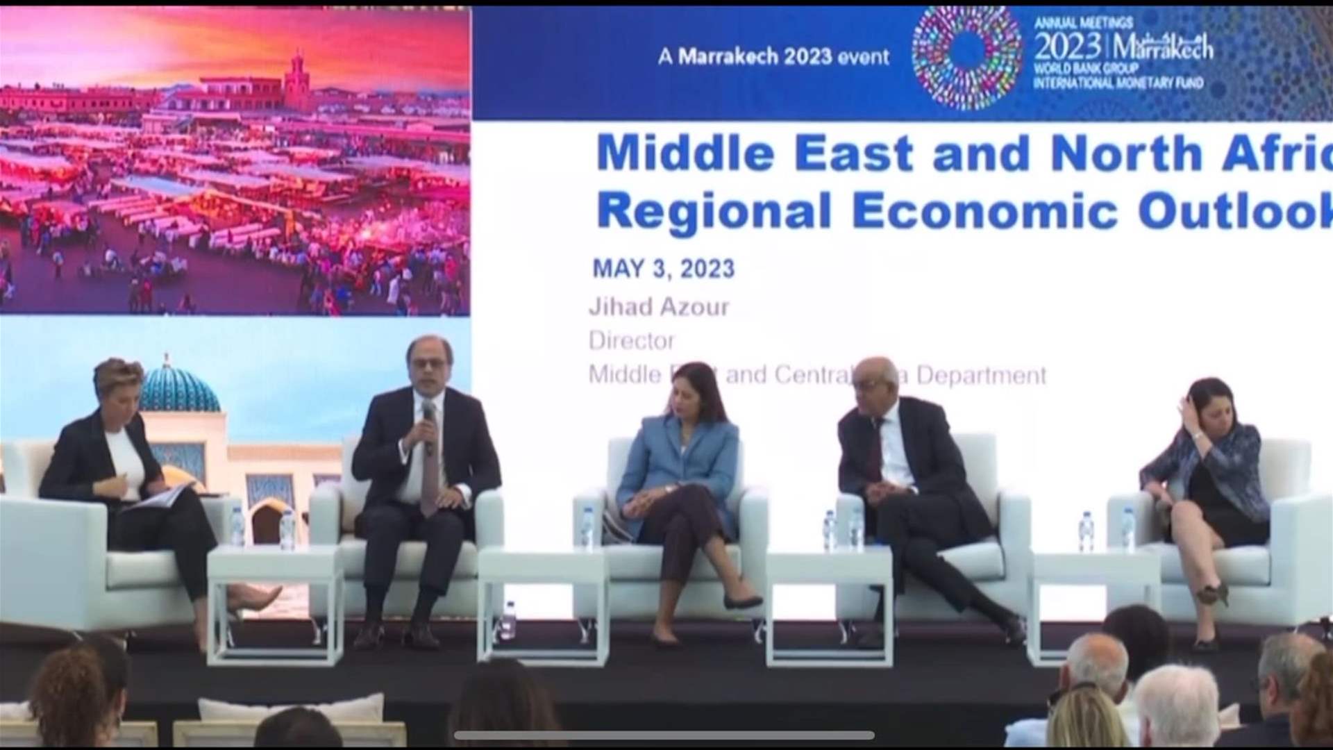 IMF&#39;s Jihad Azour evades presidential query, stresses staff-level agreement at Dubai panel