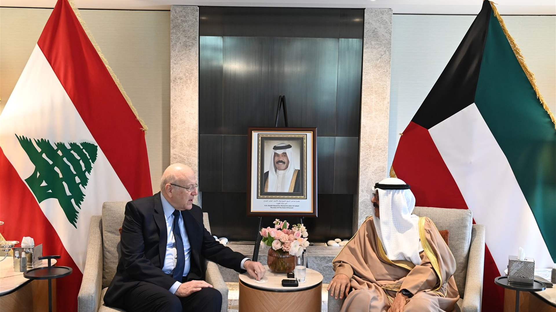 العلاقات الوطيدة بين لبنان والكويت بين ميقاتي وولي عهد الكويت