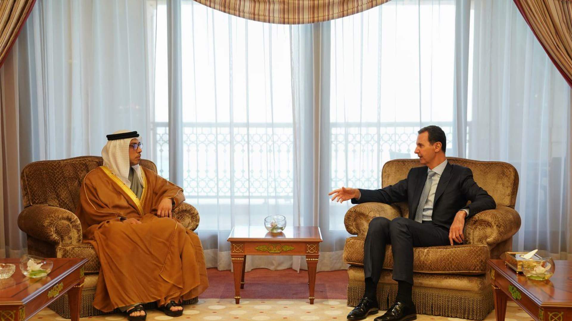 الأسد التقى نائب رئيس دولة الامارات العربية المتحدة.. وبحث بالعلاقات الثنائية الوثيقة بين البلدين 