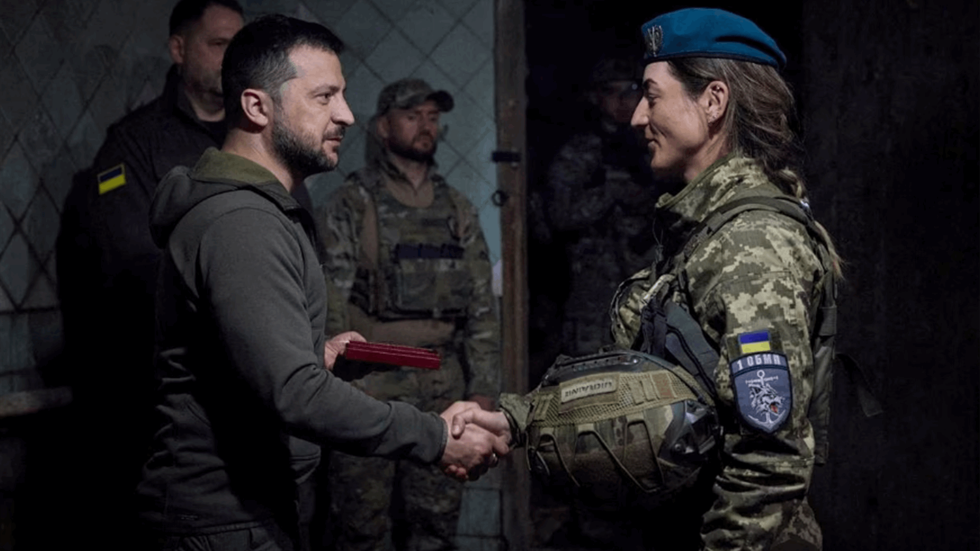 Ukraine&#39;s Zelenskiy visits front line to meet marines