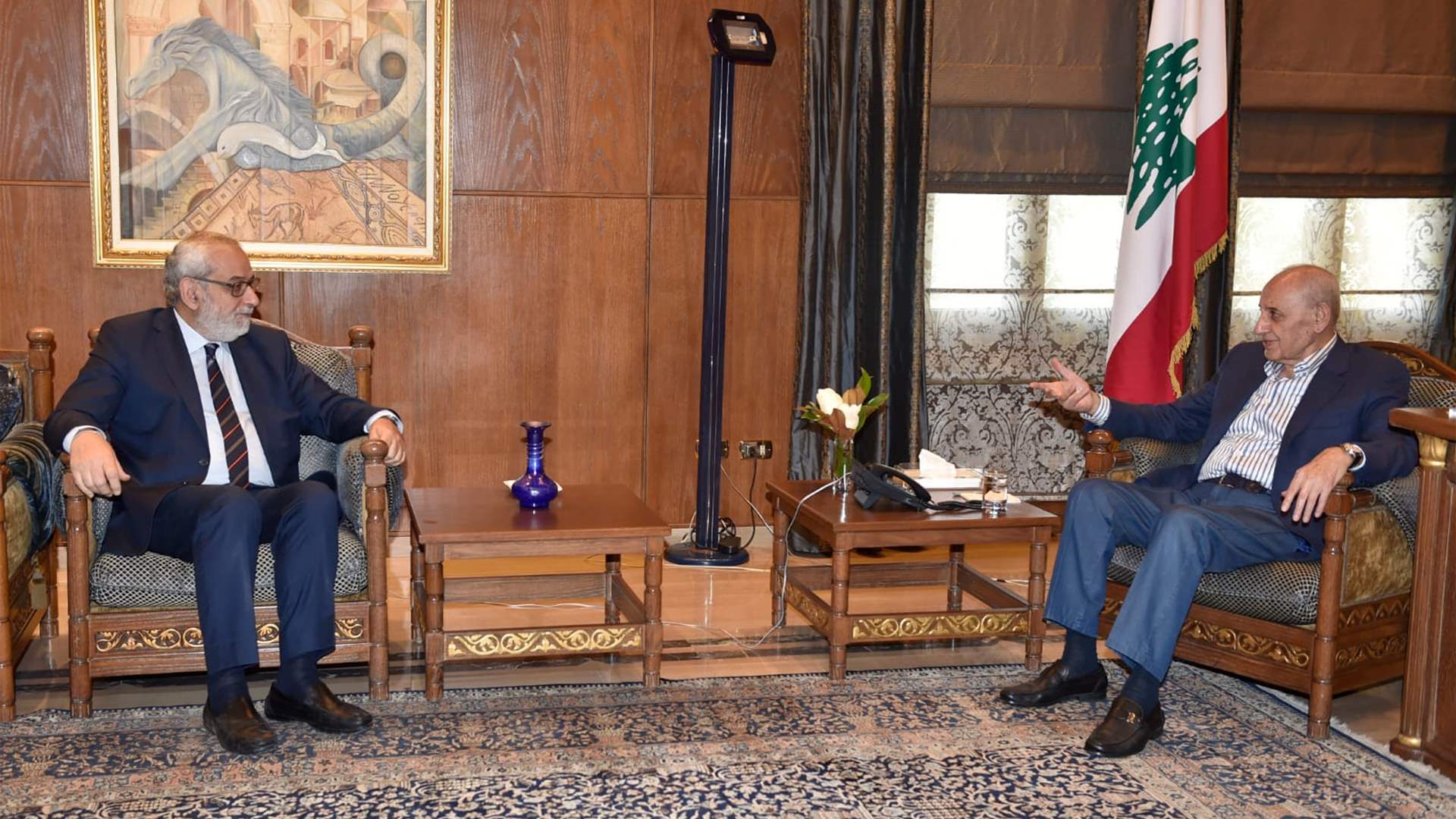 "عرض للاوضاع العامة والمستجدات السياسية" خلال لقاء بين بري وبقرادونيان والعريضي 