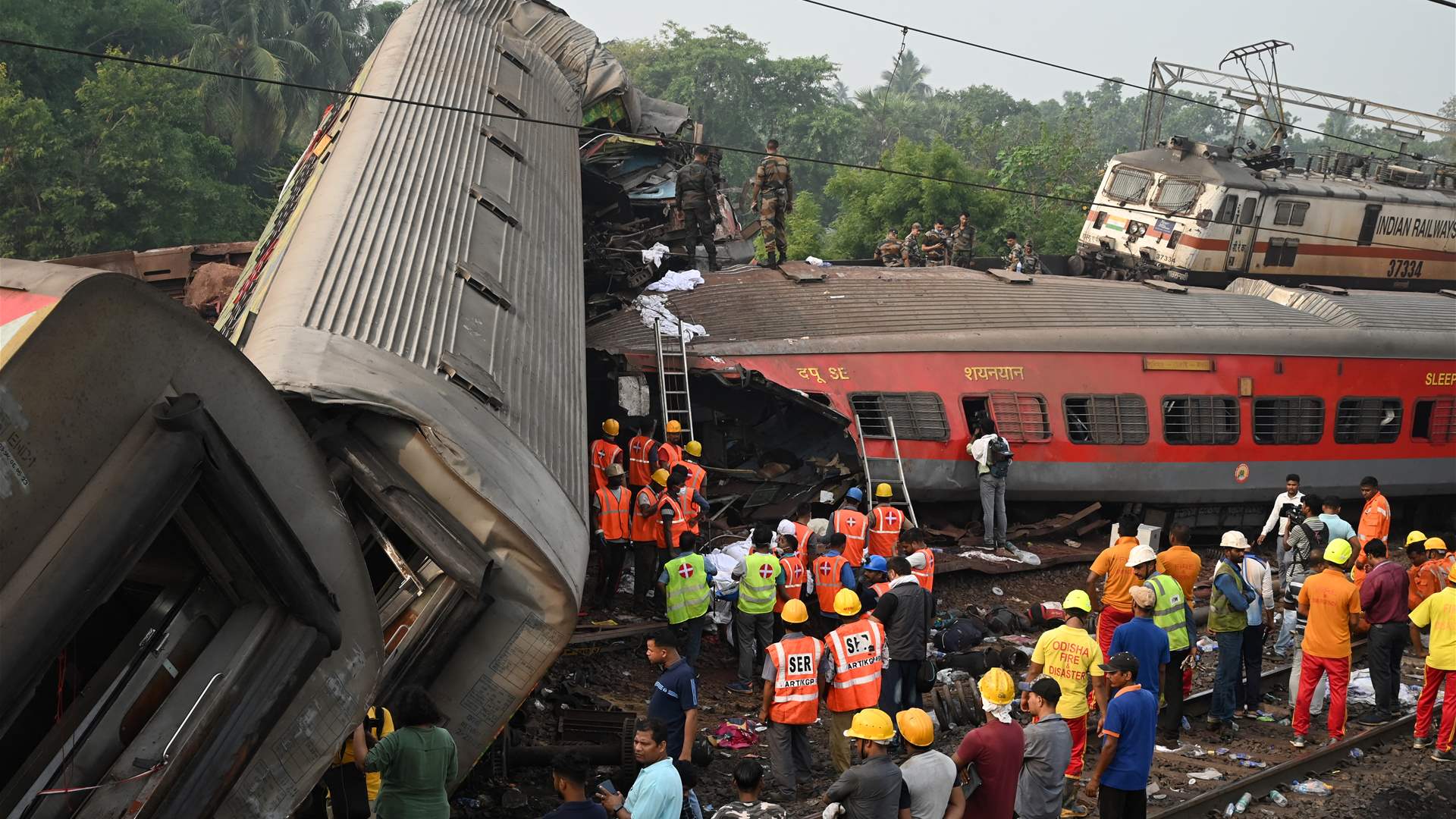 ارتفاع كبير بعدد قتلى حادث القطارات في الهند