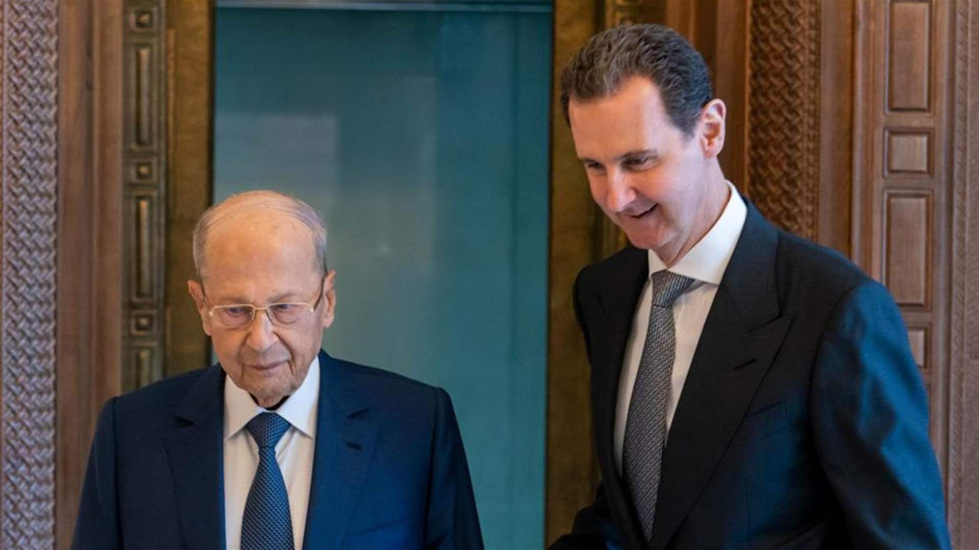 بيان الرئاسة السورية بعد زيارة عون للأسد 