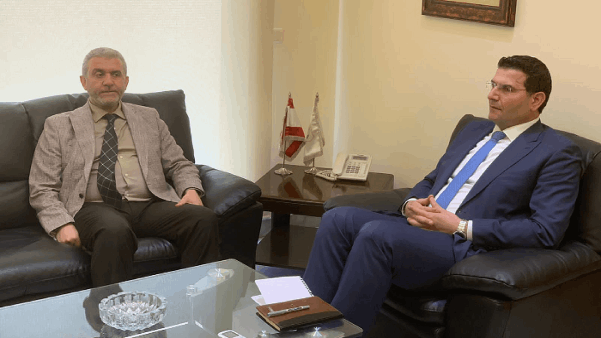 لقاء بين الحاج حسن وبيرم بحث في تنظيم العمالة وتفعيل العمل النقابي في القطاع الزراعي