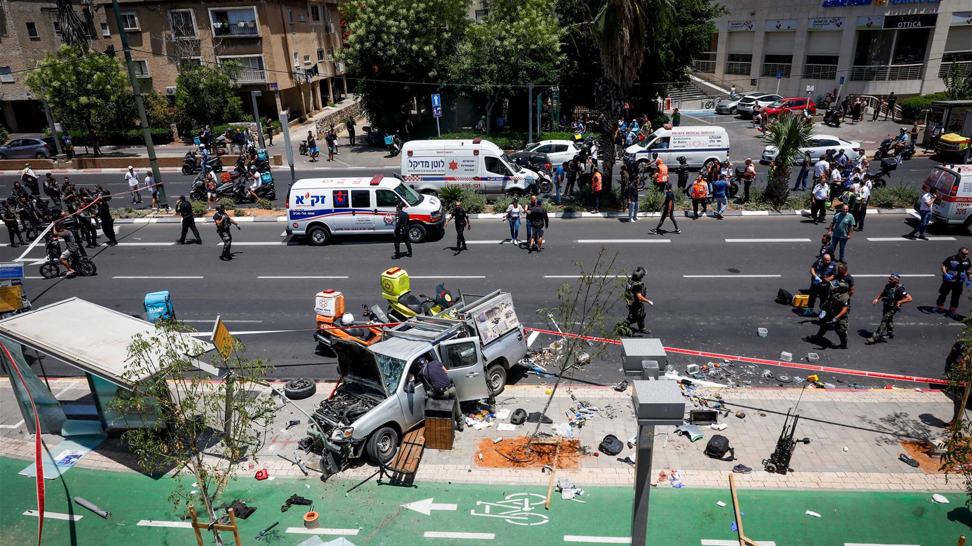 Seven injured in Tel Aviv car ramming attack 