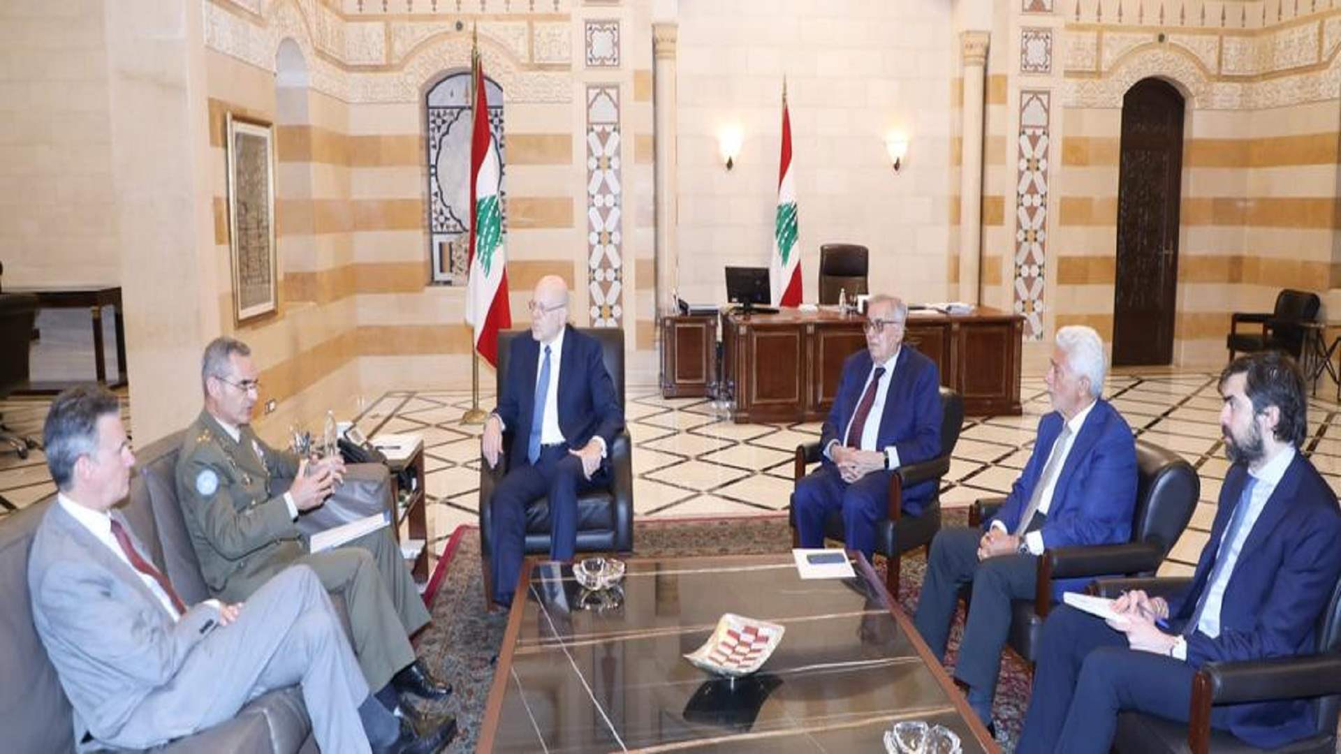 ميقاتي التقى لازارو في حضور وزير الخارجية