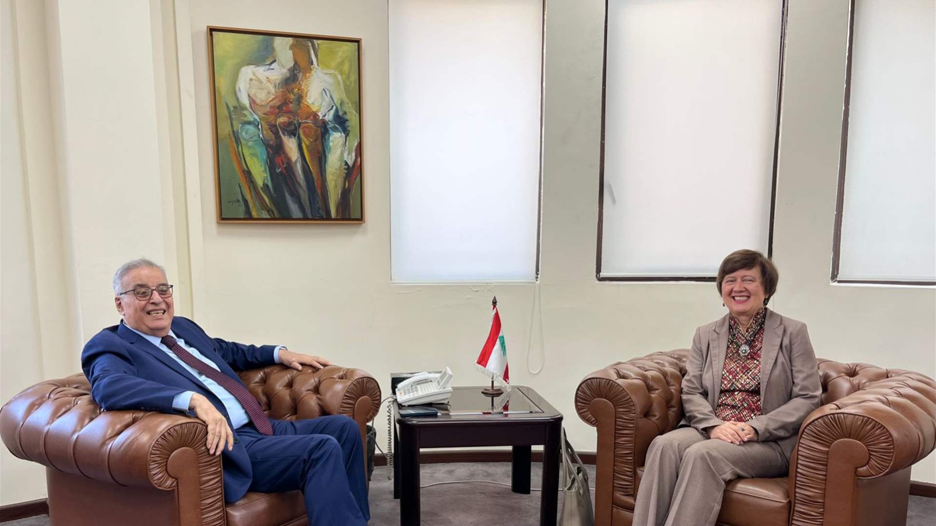 بوحبيب بحث مع فرونتسكا في الاوضاع الجنوب والخروقات الاسرائيلية