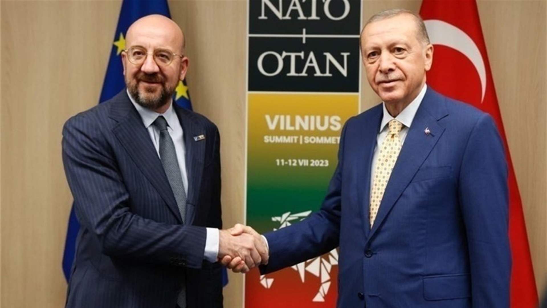 ميشال واردوغان يتفقان على "إعادة تنشيط" العلاقات بين الاتحاد الأوروبي وتركيا