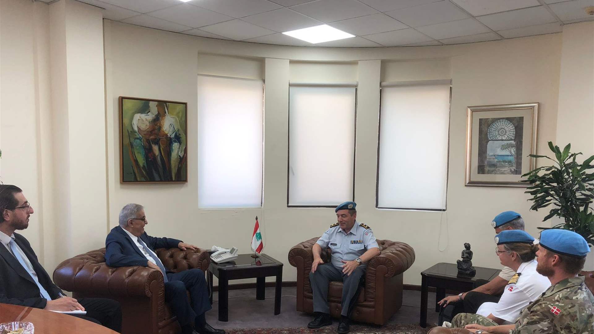 بوحبيب إلتقى رئيس بعثة منظمة مراقبة الهدنة وسفيرتي سويسرا واليونان... وهذا ما بحثه معهم
