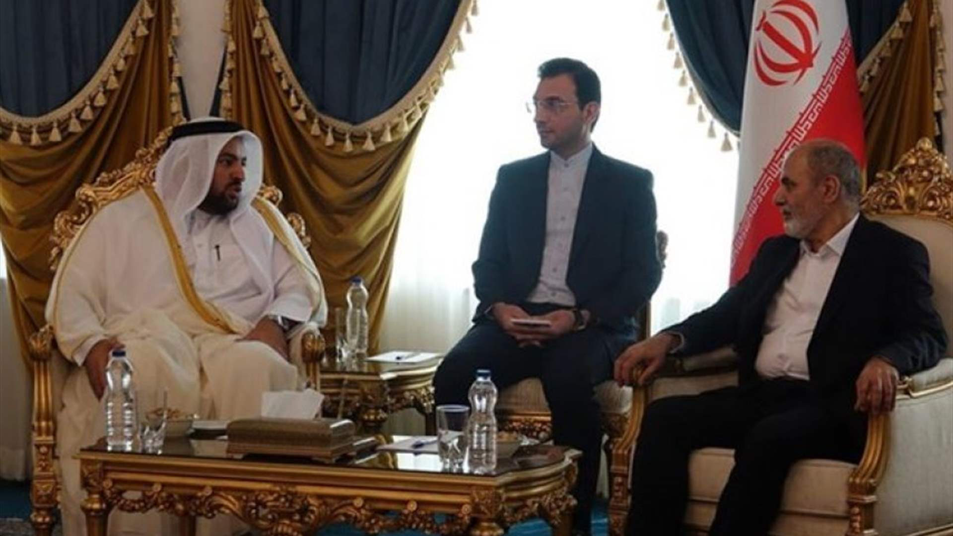 أمين المجلس الاعلى للأمن القومي الايراني يلتقي الخليفي: زيادة مستوى التعاون بين ايران وقطر 