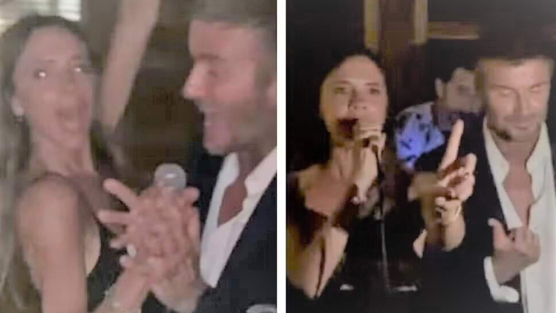 دايفيد وفيكتوريا بيكهام يغنيان لفرقة Spice Girls... "إعمل بجد والعب بجد!" (فيديو)